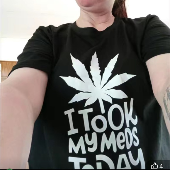 🔴 CLEARANCE 🏷️ NWT GRAY MARIJUANA CANNABIS “I TOOK MY MEDS TODAY” TSHIRT Men’s S - Picture 9 of 10